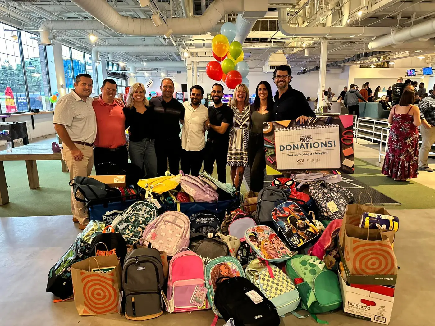 Backpack Drive for Hillside Family of Agencies by Profeta Painting and WCI Realty