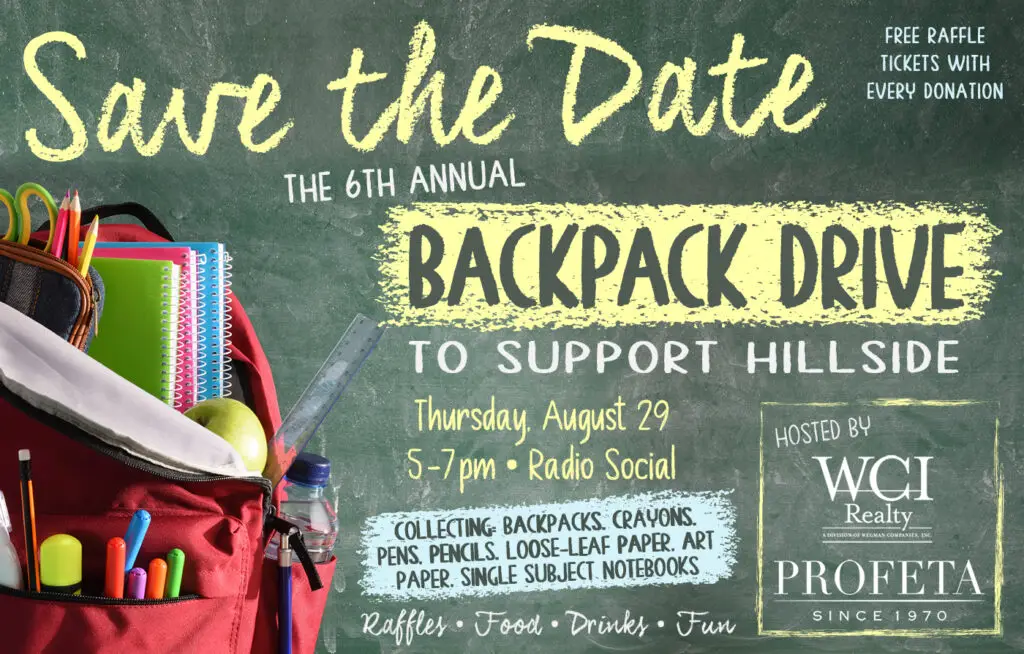 6th Annual Backpack Drive for Hillside